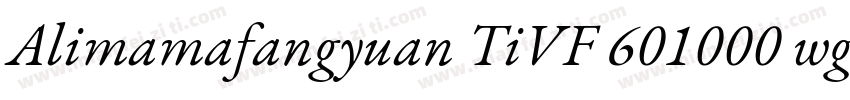 Alimamafangyuan TiVF 601000 wght 1字体转换